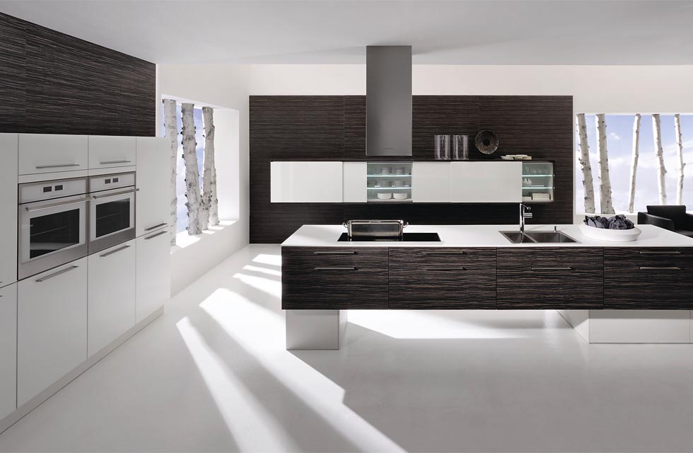 The Verso kitchen in black and white Zingana from Rational costs from £8,000