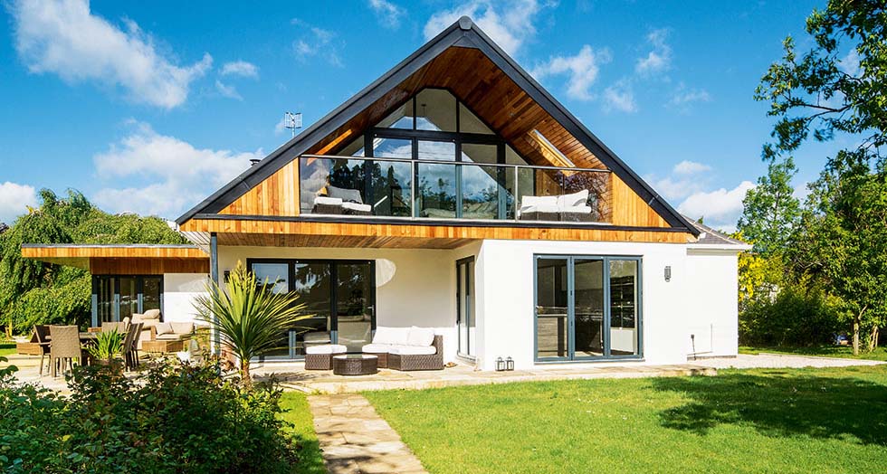 Self-designed extension to a chalet-style home