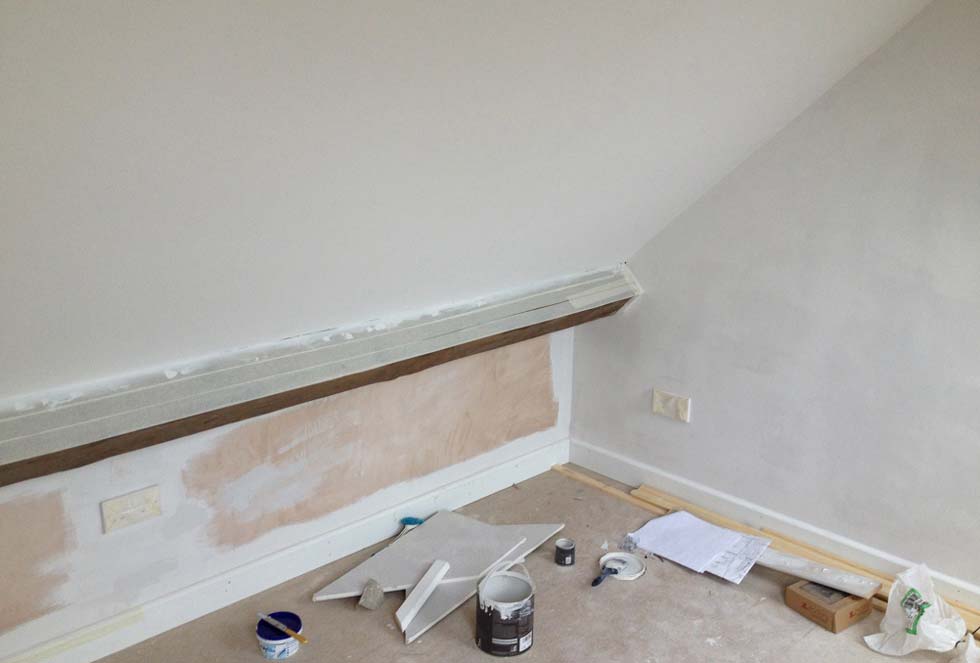 Painting the loft bedroom walls