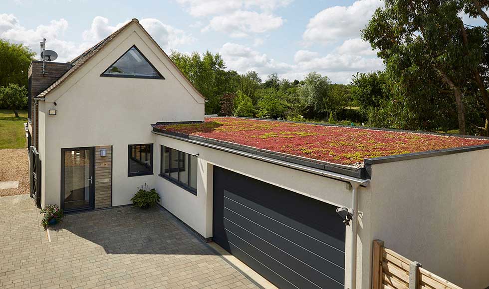 SIPs self build with sedum roof