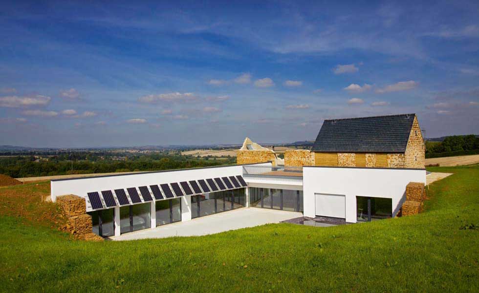 a home in the cotswolds built under paragraph 55 with old building and large low profile extension