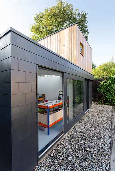 Slate fibre cement tiles cladding