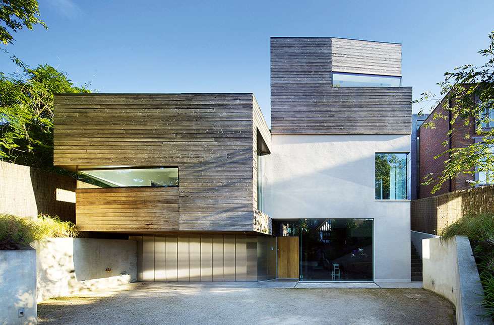 industrial home sloping site self build