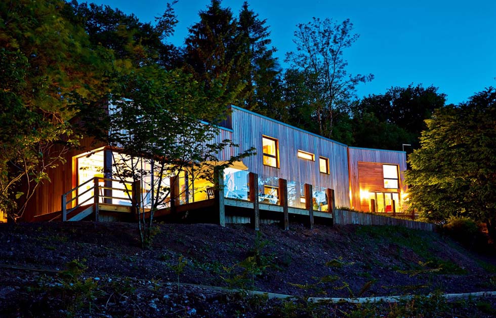 contemporary self build woodland house