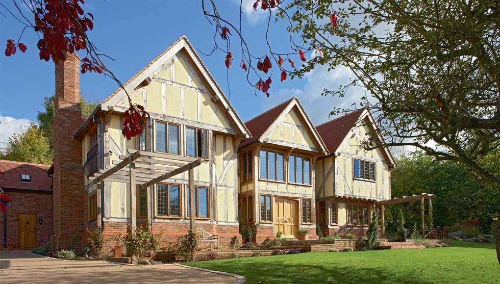 traditional oak frame house exterior self build