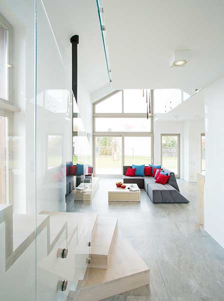 open plan echo hard floor contemporary home