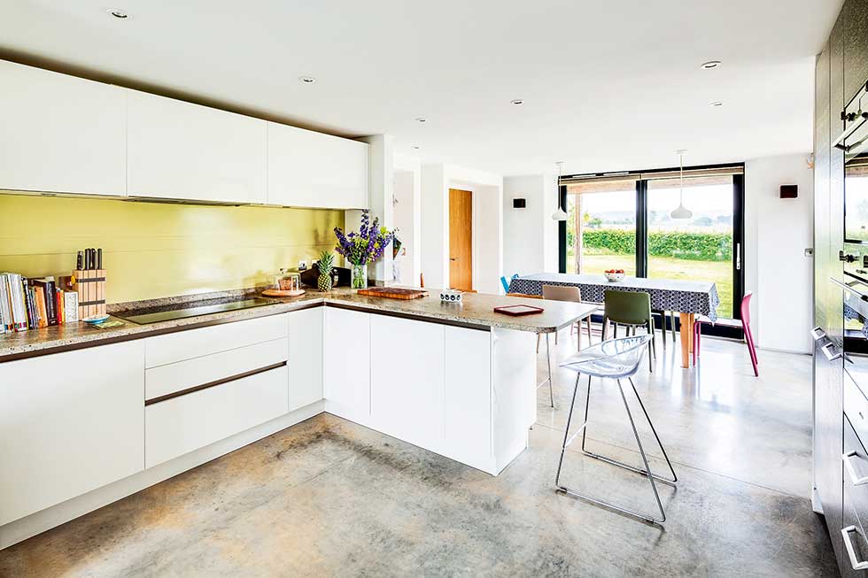 Old cottage extension open plan kitchen diner