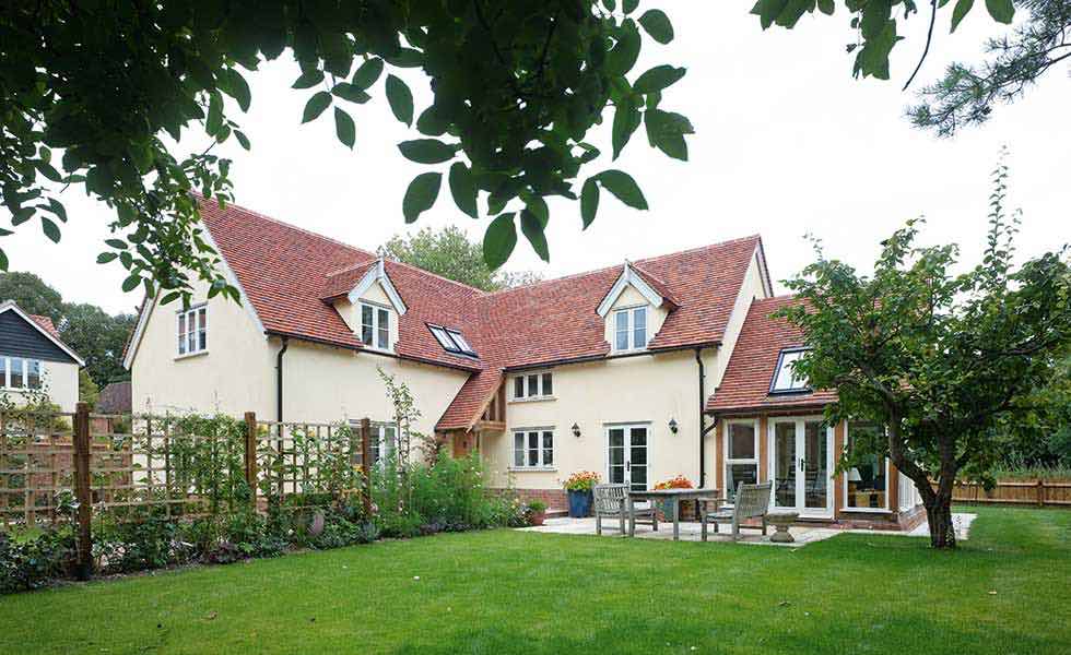 a traditional cottage self built on a garden