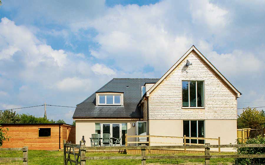 Exterior of budget eco home