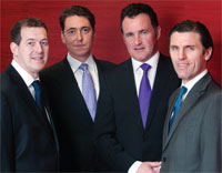 FROM LEFT: JOHN NIXON, SEBASTIAN MALONEY, ALAN CLEARY, IAN LONERGAN