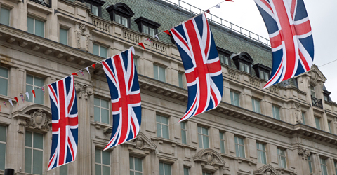London UK Britain Flags Street 480