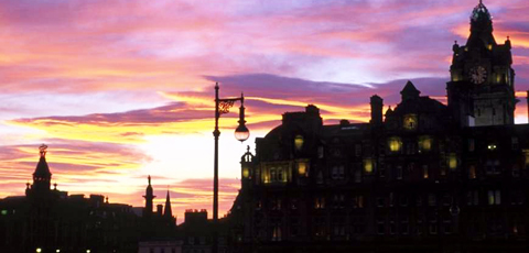Edinburgh Scotland Sunset City 480