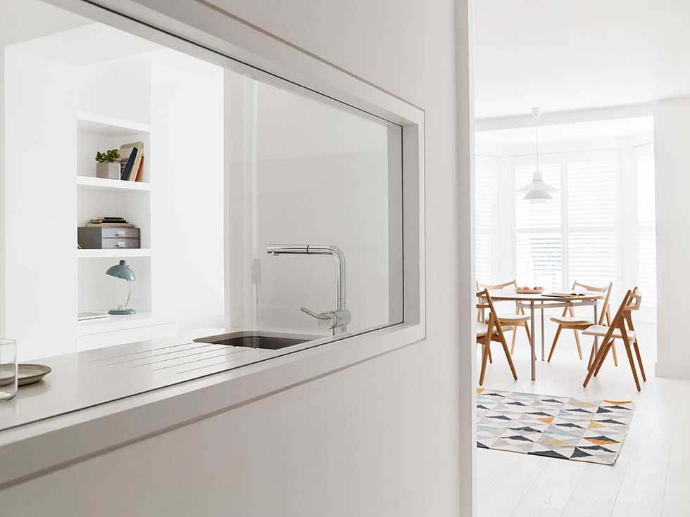 London flat internal kitchen window