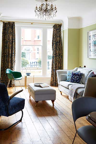 traditional living room in edwardian house