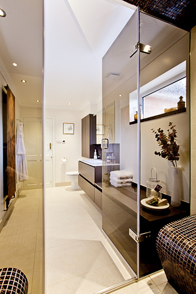 Steam room in Berkshire house