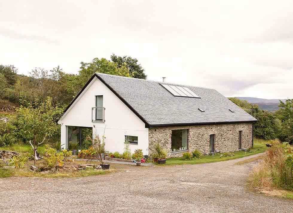Stone barn conversion exterior transformation