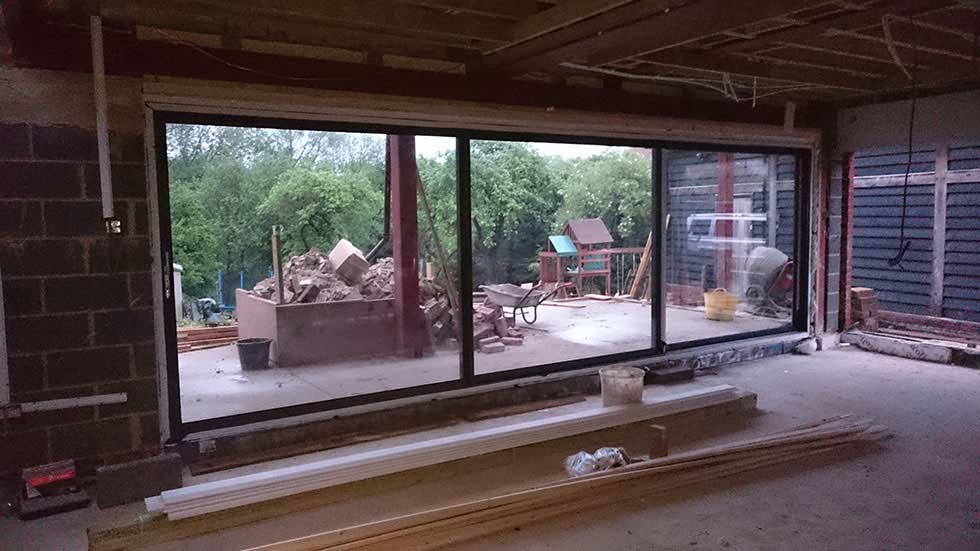 7 metre glass doors on a victorian house