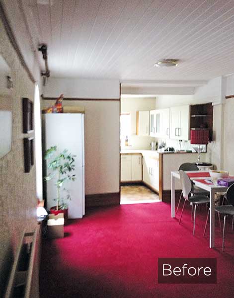 Victorian terrace kitchen diner before the extension