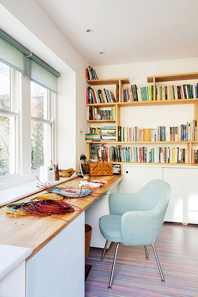 office craft studio in a Victorian flat