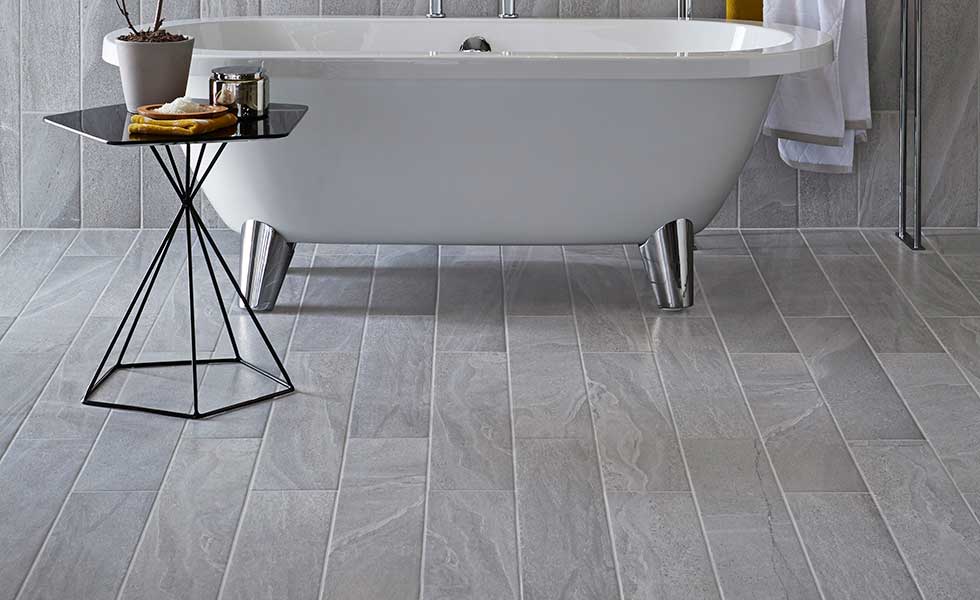 Silver porcelain tile