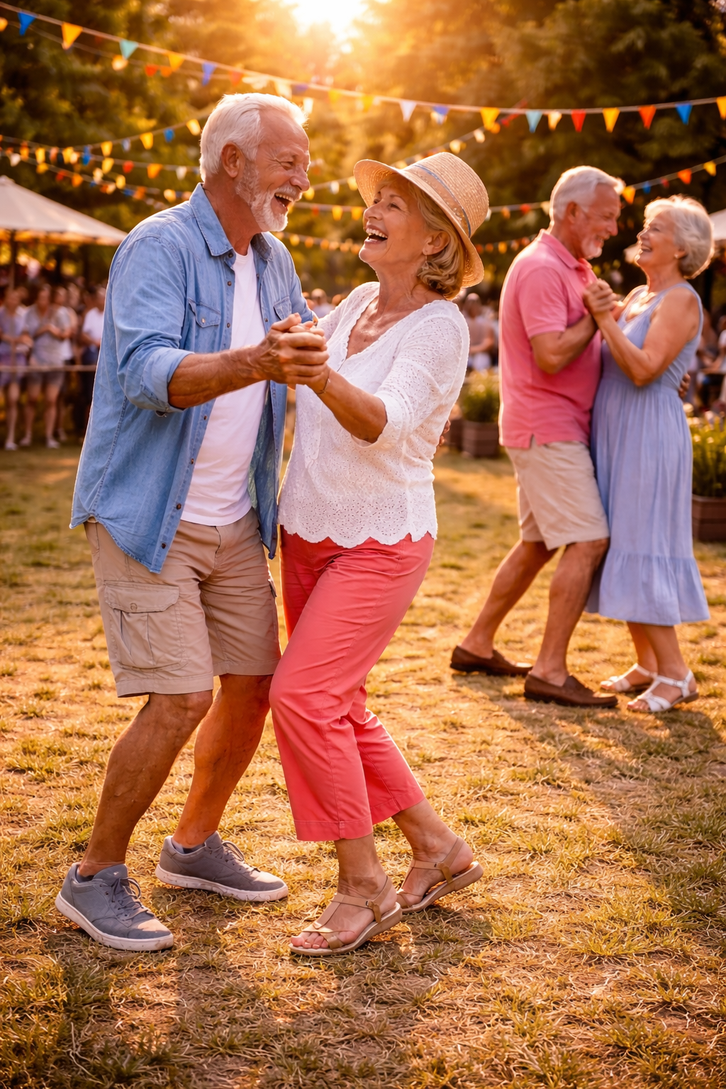 Tanzende Paare bei Sommerfest