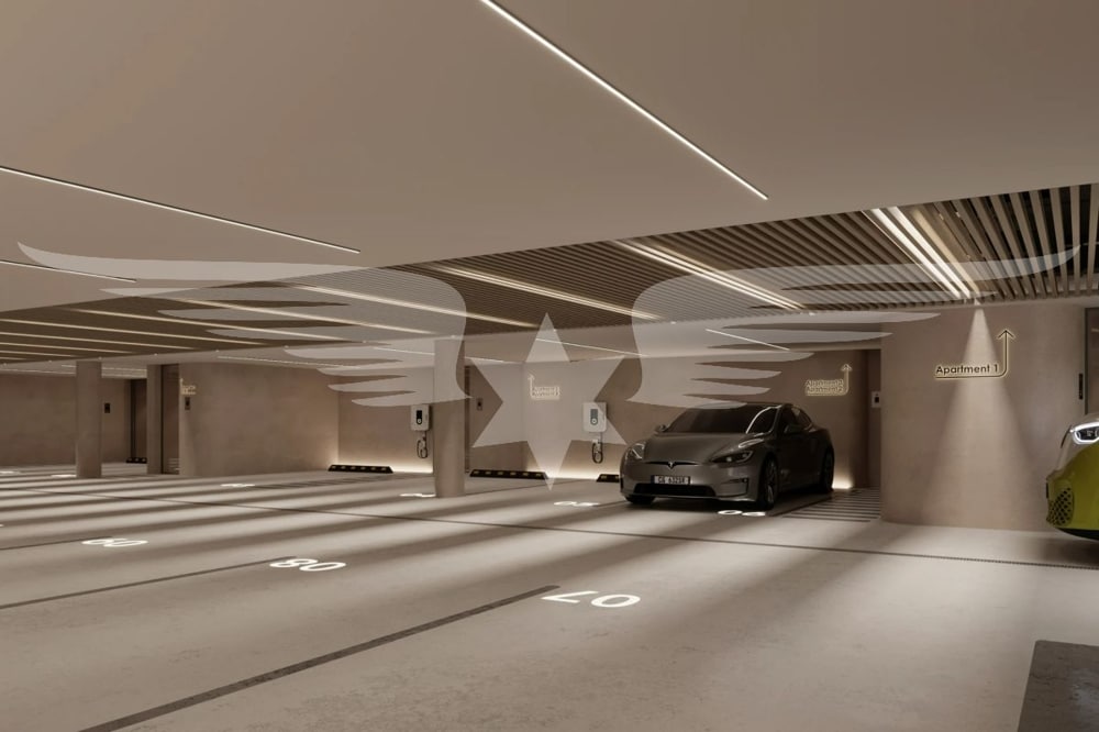 Visualisierte Tiefgarage