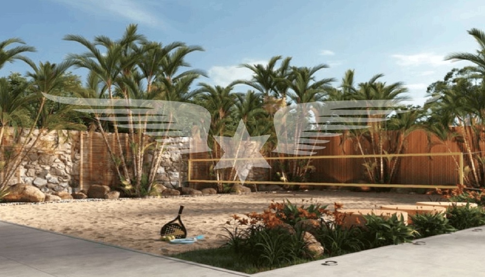 Visualised volleyball court