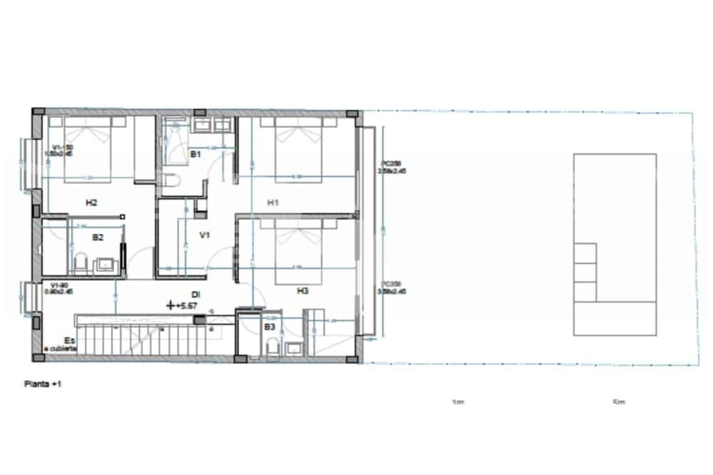 Floor plan of the upper floor