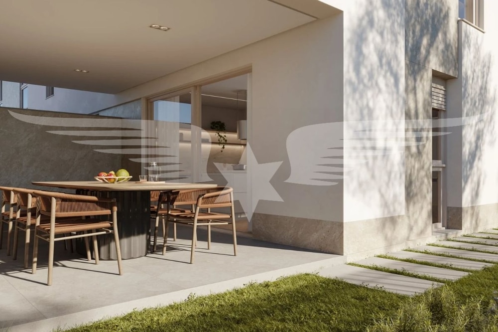 Terraza/jardín visualizados