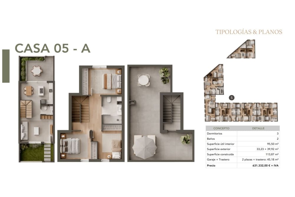 Plano de 3 dormitorios