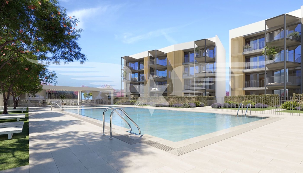 Residential complex with communal pool
