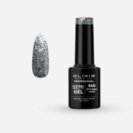 Elixir Semi Gel #560 80’s Shiny Silver 5 ml