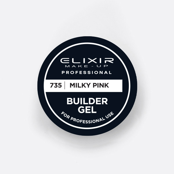 Elixir Builder Gel #735 Milky Pink 15 gr