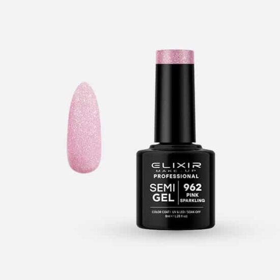Elixir Semi Gel #962 Pink Sparkling 8 ml