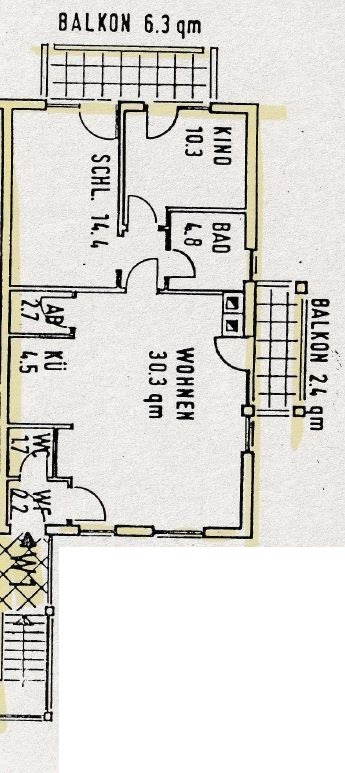 Sonnige 3-Zimmer-Wohnung mit 2 Balkonen und EBK in Lollar! - Photo 1
