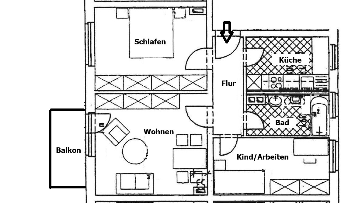 Ruhige und grüne Lage mit Südwestbalkon in Scharfenberg! - Foto 1