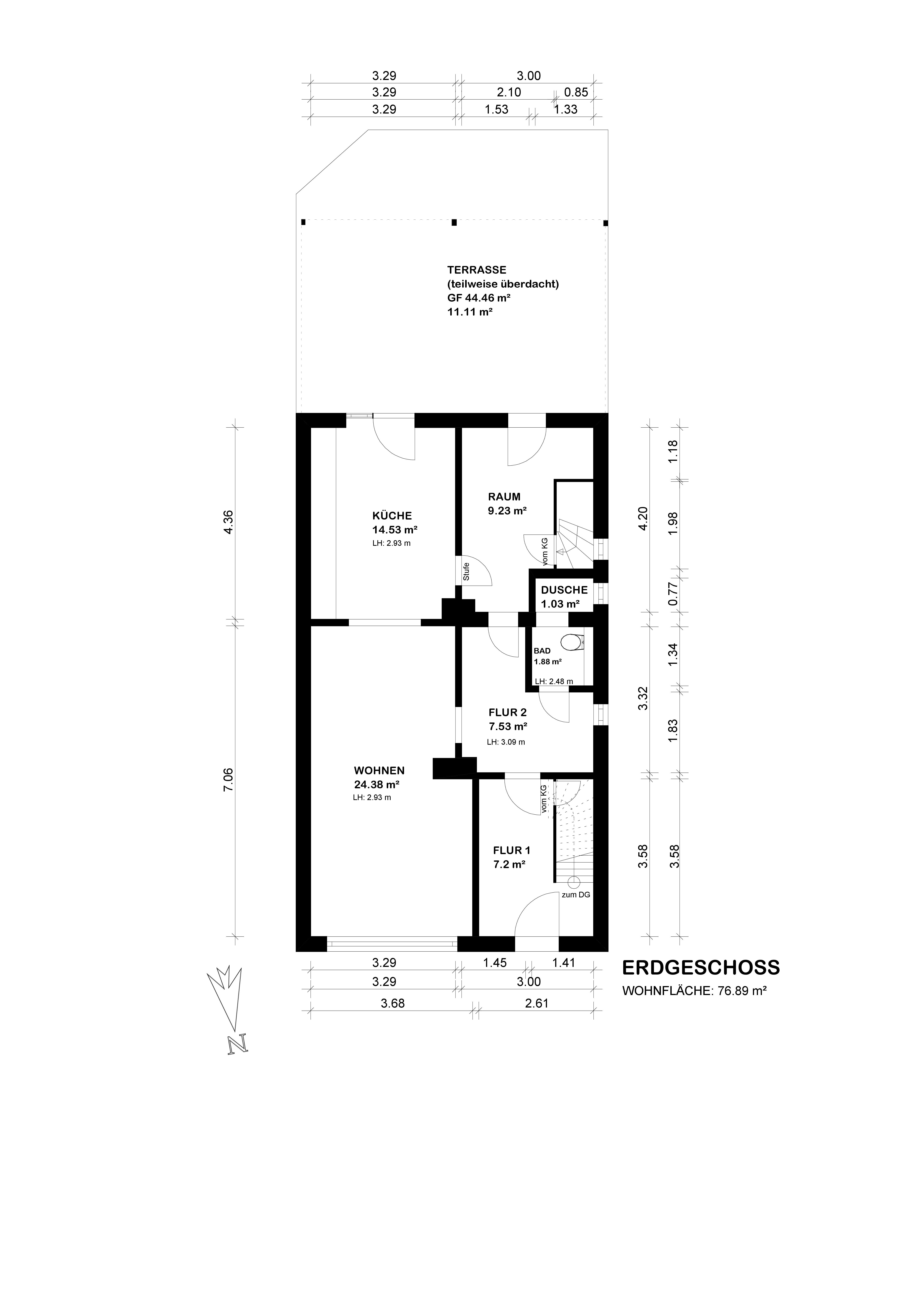 Charmantes Einfamilienhaus mit großem Garten — Grundriss 25-20574-GR-EG