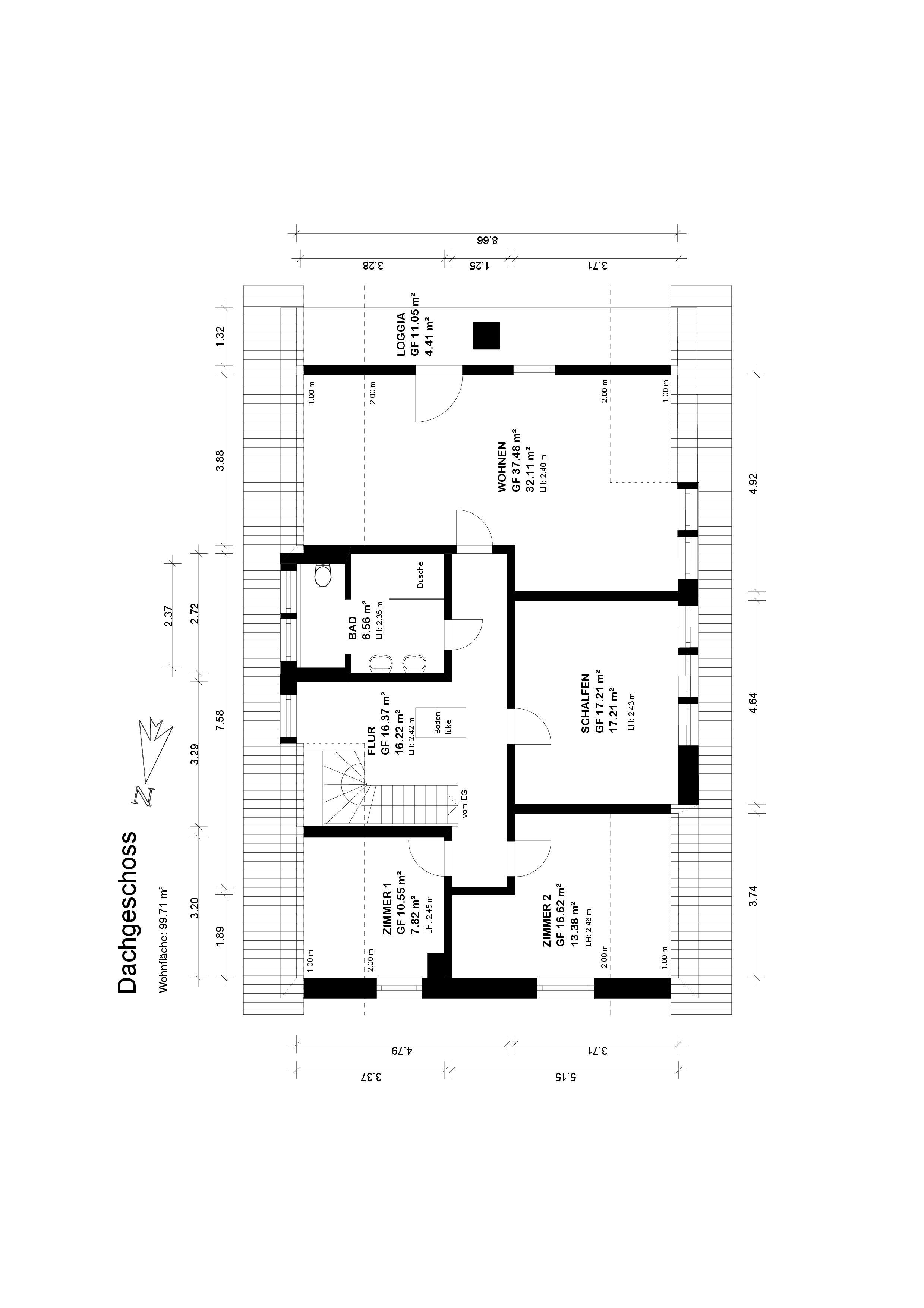 Modernisiertes Einfamilienhaus mit großem Grundstück in Lilienthal — Grundriss 25-20464-GR-DG