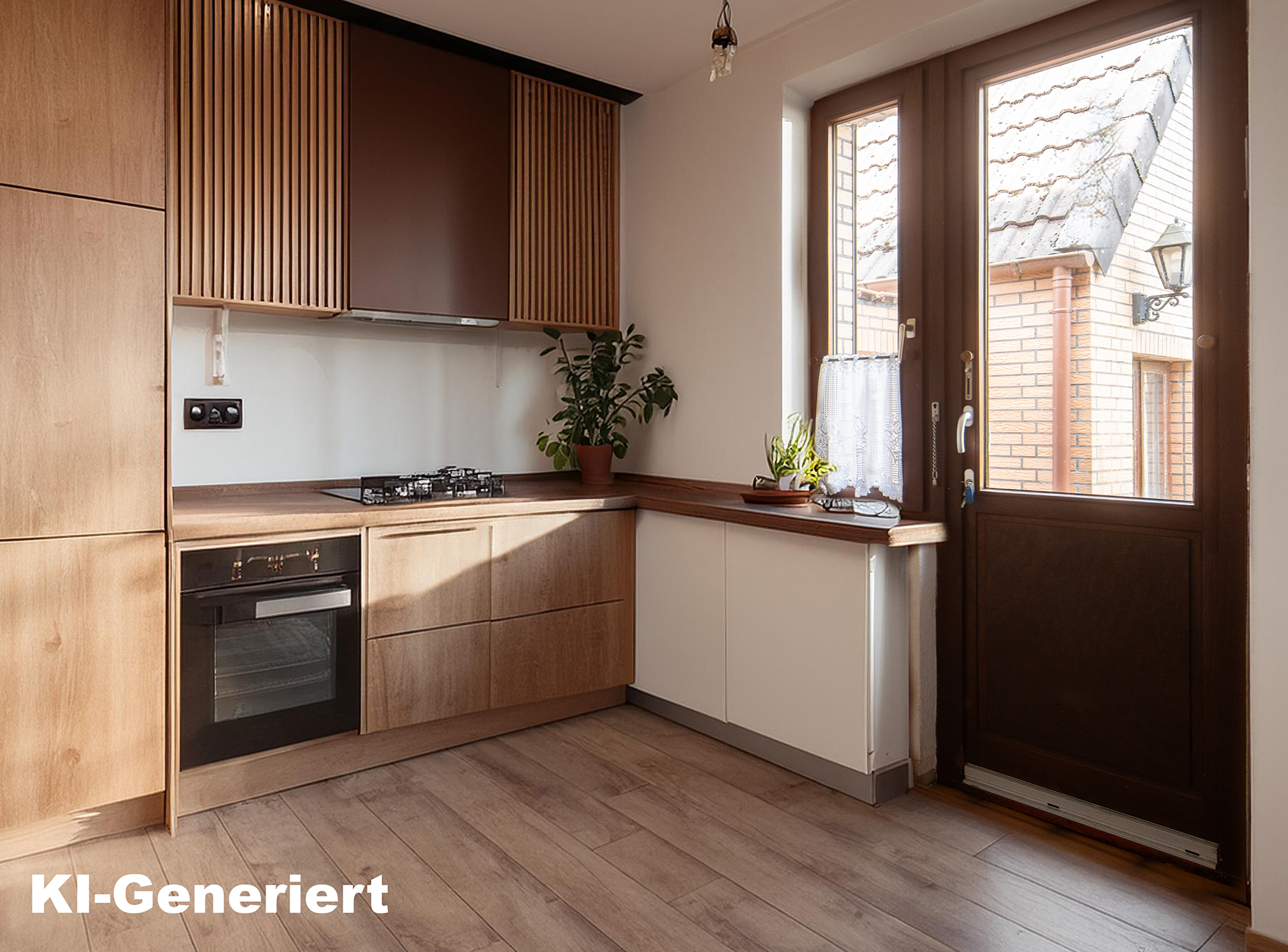 Attraktive Doppelhaushälfte in gefragter Lage in Bremen Farge — Küche virtuelles Staging