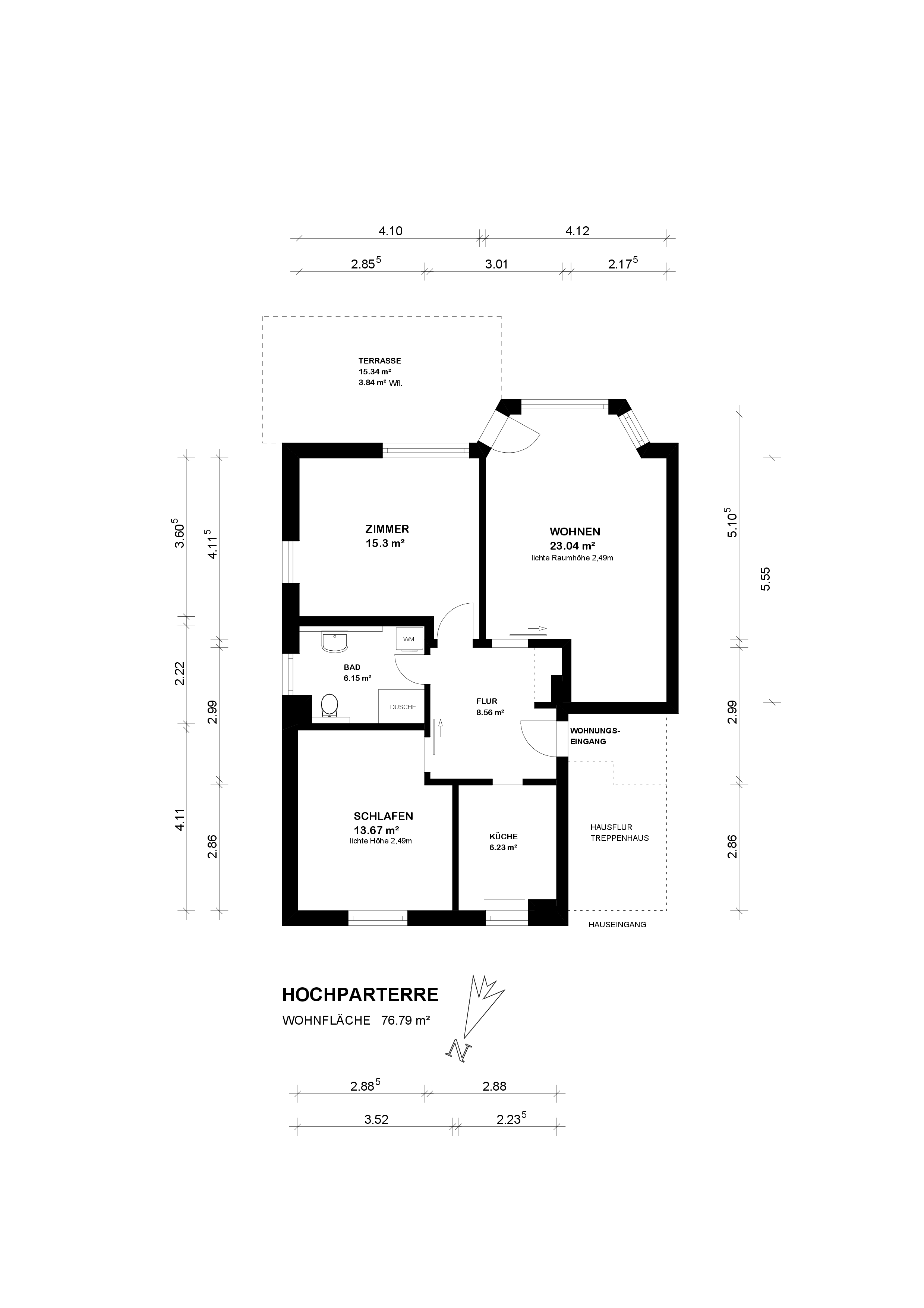 Terrassenwohnung in Bremen Gröpelingen mit eigenem Stellplatz — HP
