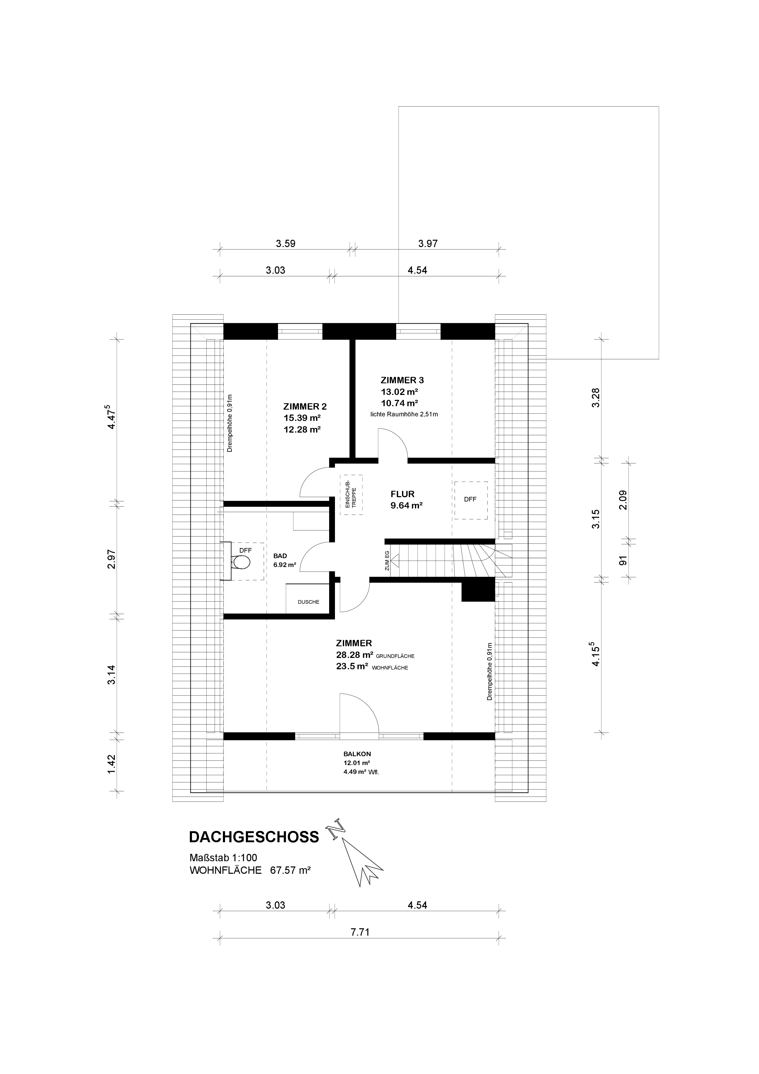Charmantes Haus in direkter Feldlage — Grundriss DG