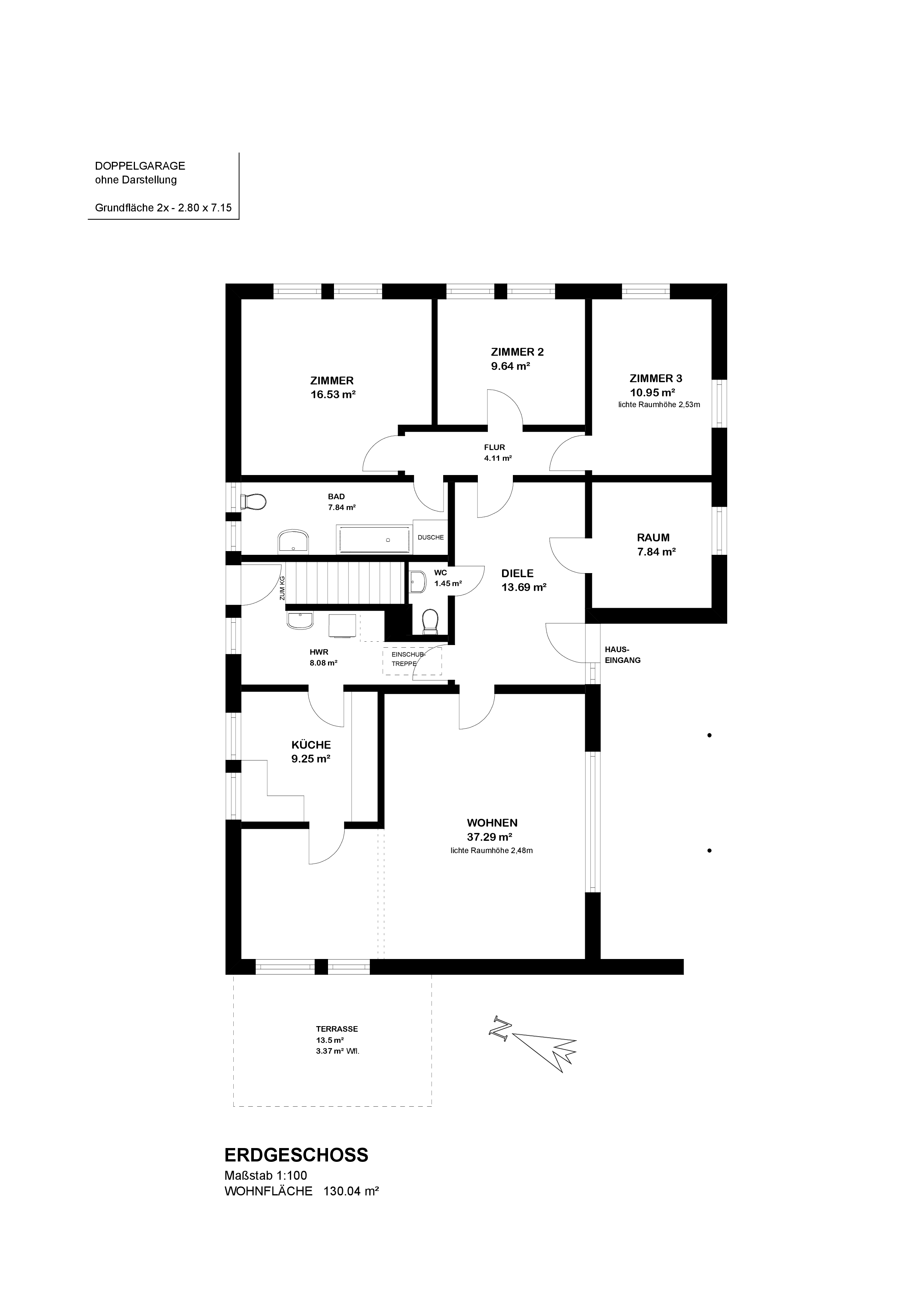 Bungalow in bevorzugter Wohnlage — Grundriss EG_A4