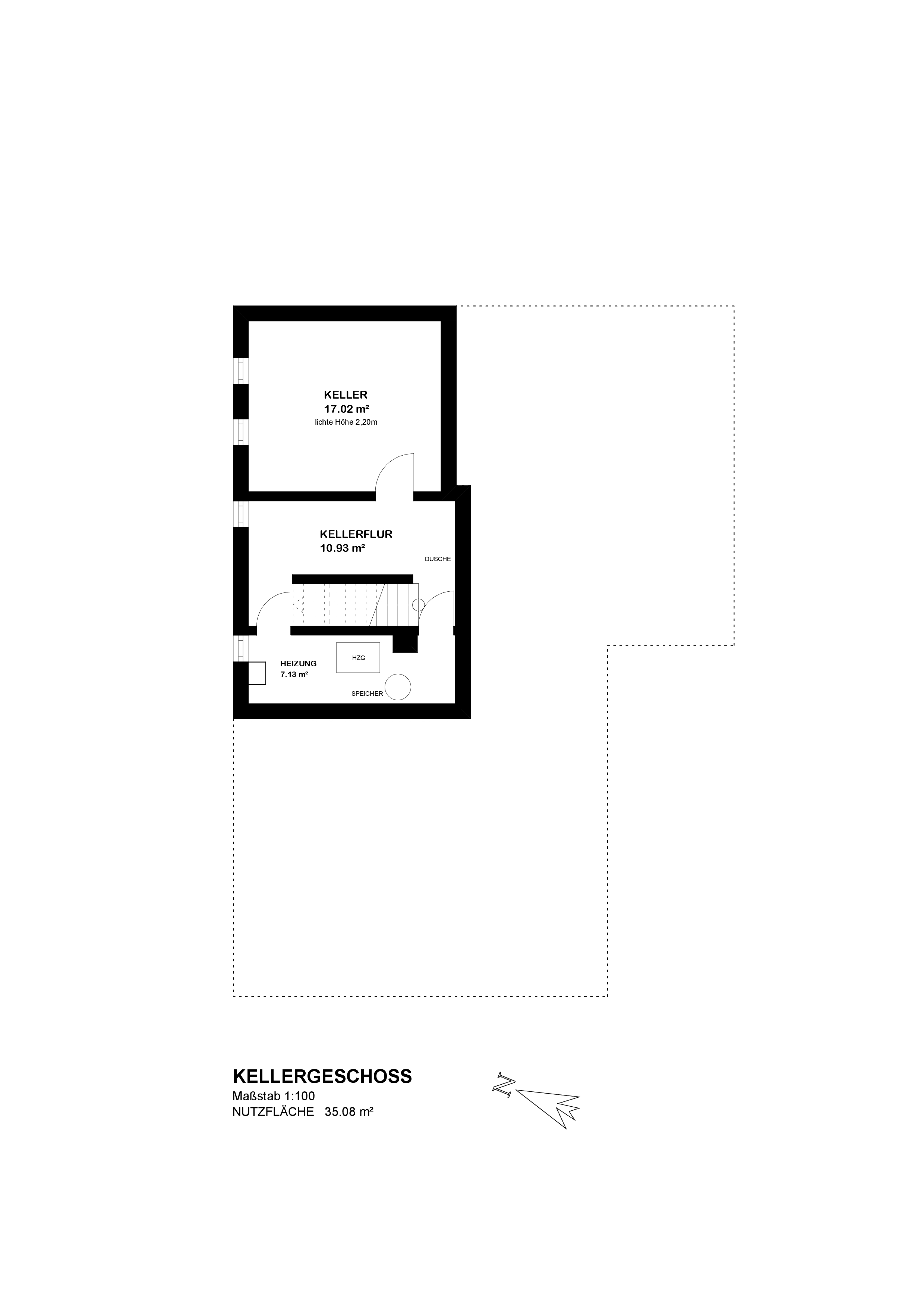 Bungalow in bevorzugter Wohnlage — Grundriss KG_A4