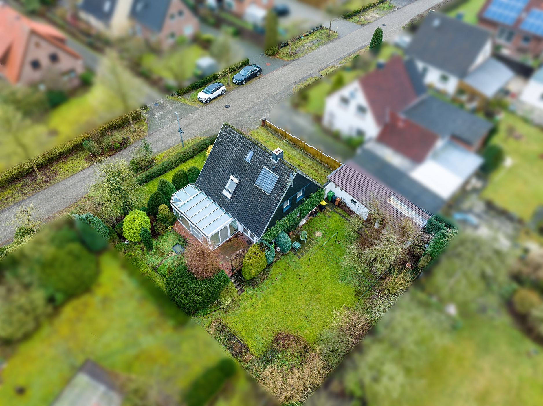 Einfamilienhaus in gefragter Lage — Drohnenaufnahme