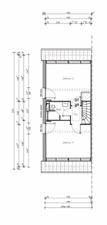 Energieklasse A: Großzügiges 5-Zimmer-Reihenendhaus mit ca. 141 m² Wohnfläche — Grundriss Grundriss DG