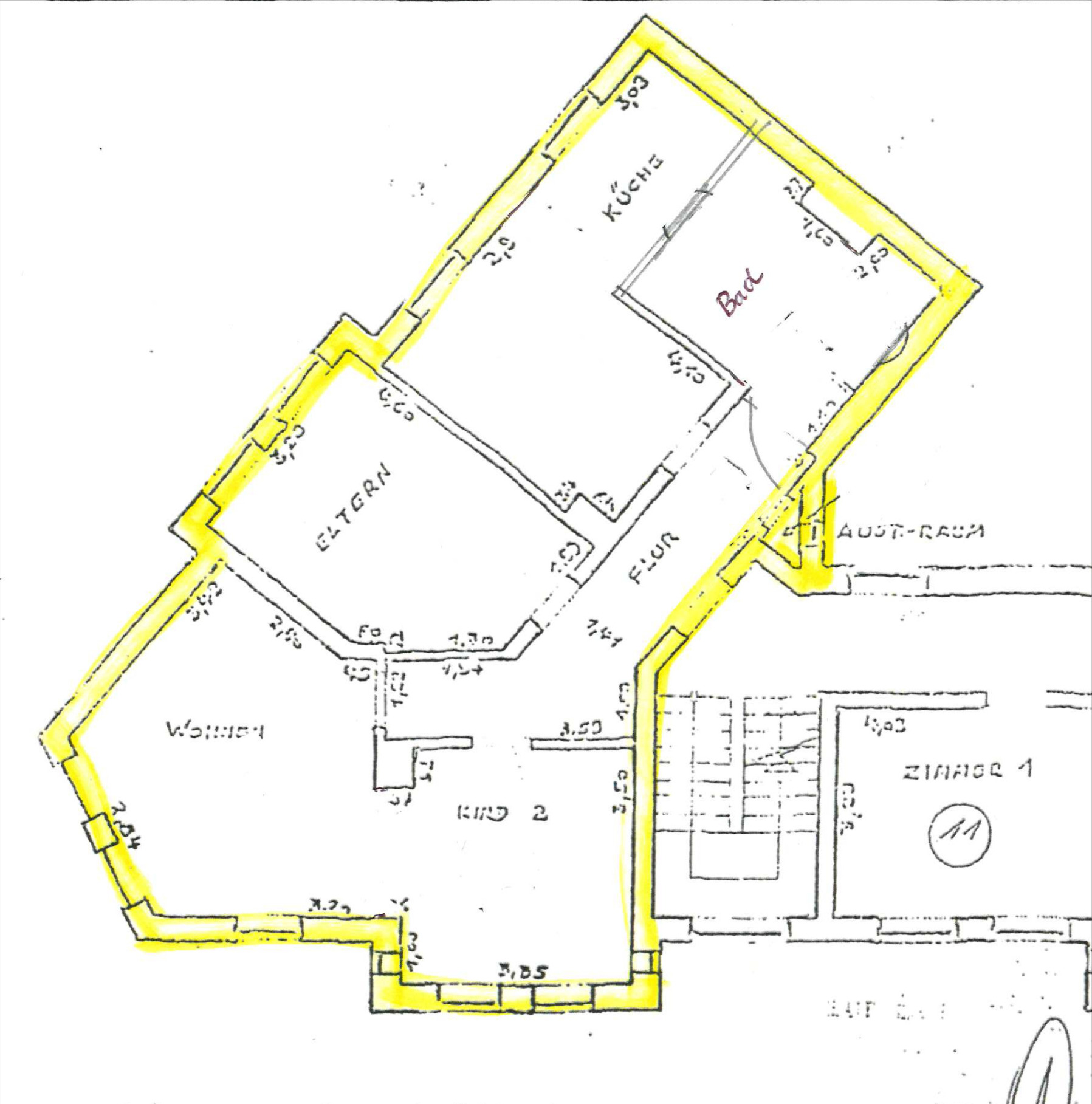 Grundriss (nicht maßstäblich)