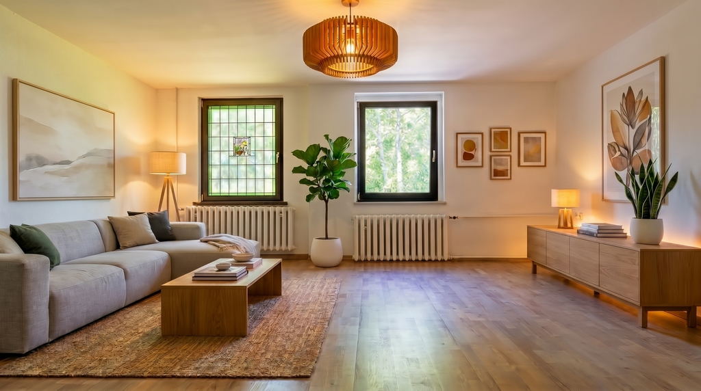 02 Helles_Wohnzimmer KI Einrichtungsbeispiel