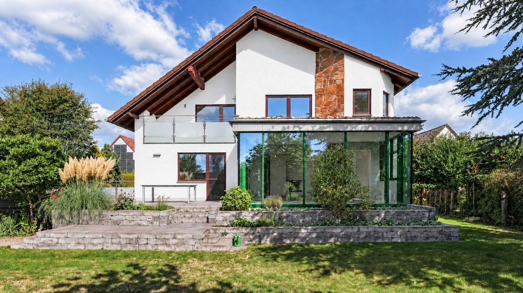 Haus von hinten
