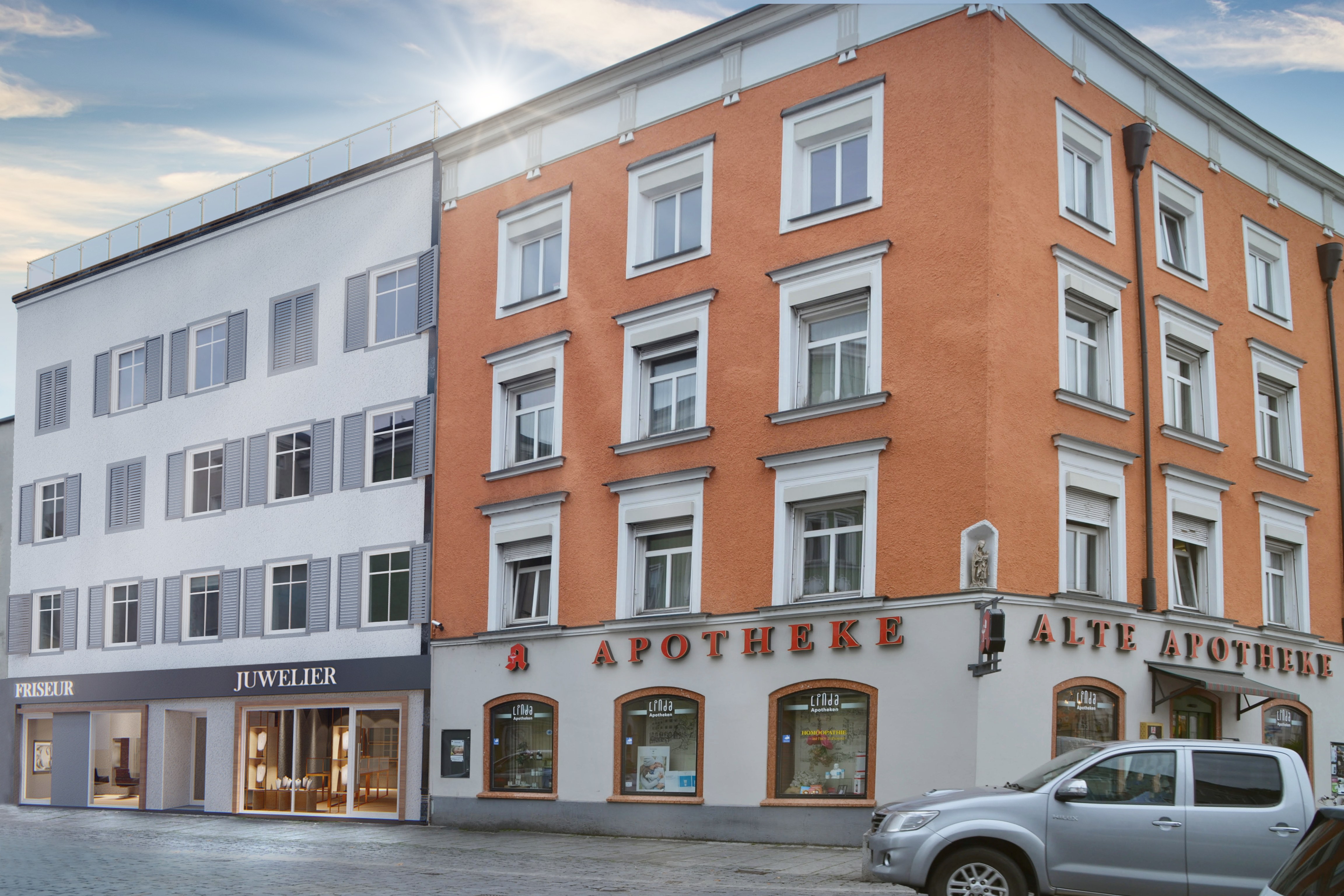 Wohn-/Geschäftshaus im Zentrum von Rosenheim, Sanierungsobjekt mit 10 ...