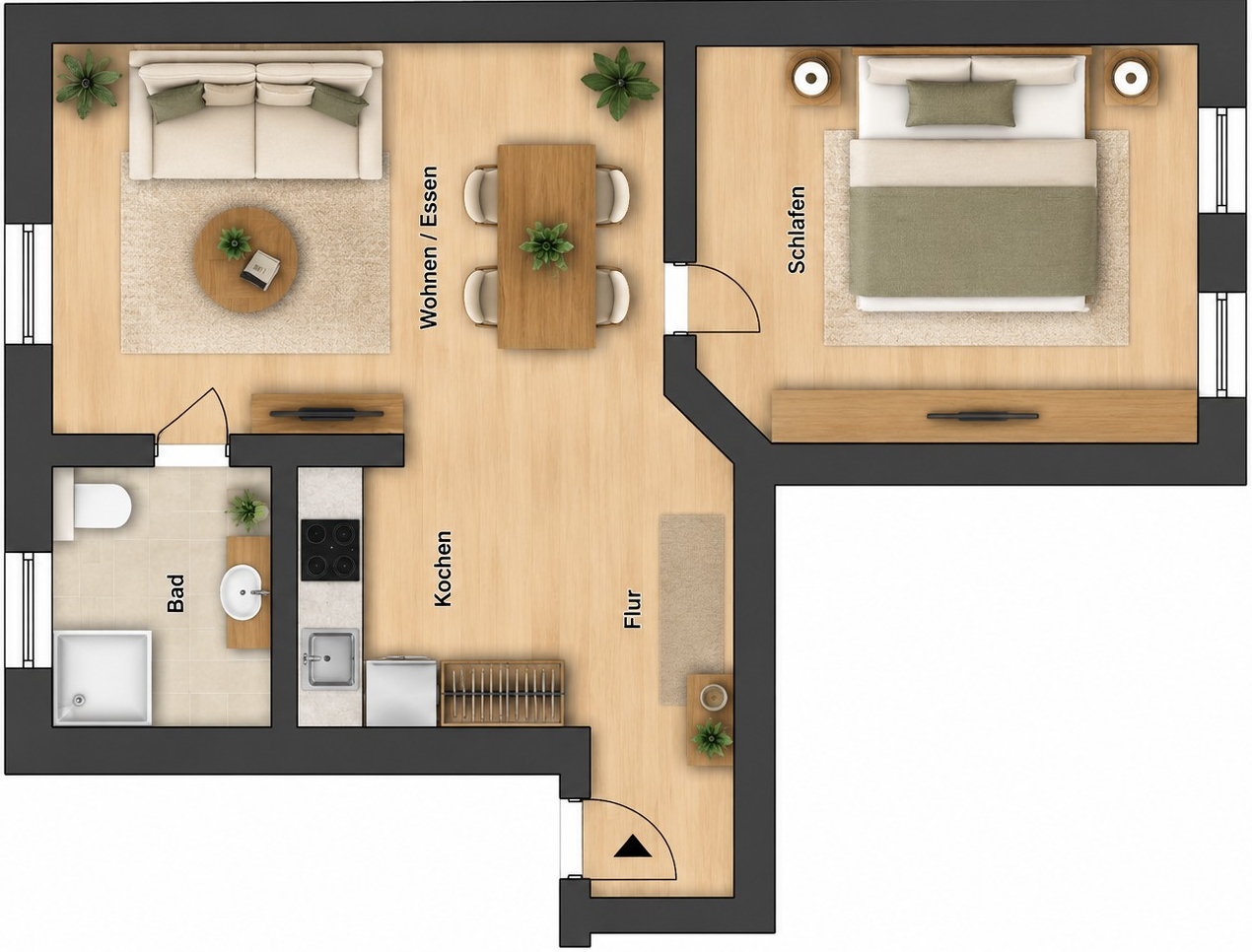 ***Studenten Aufgepasst*** 2 Zimmer * Einbauküche * Zentrumsnah * Frei ab 01.11.2026 - Foto 2